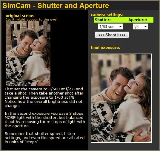SimCam - Simulador de câmeras reflex